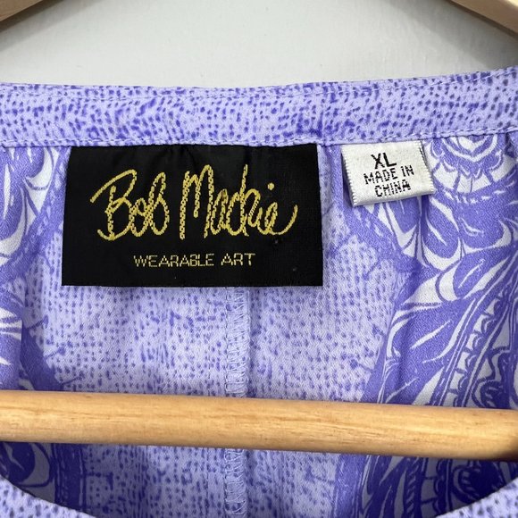 🚨For Tannis🚨 Bob Mackie Wearable Art Purple White Size XL - Picture 2 of 6